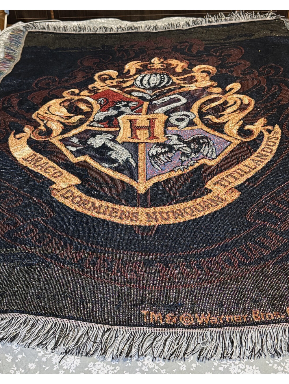 Harry Potter Hogwarts Northwest Woven Tapestry Throw Blanket 48" x 60"  Decor